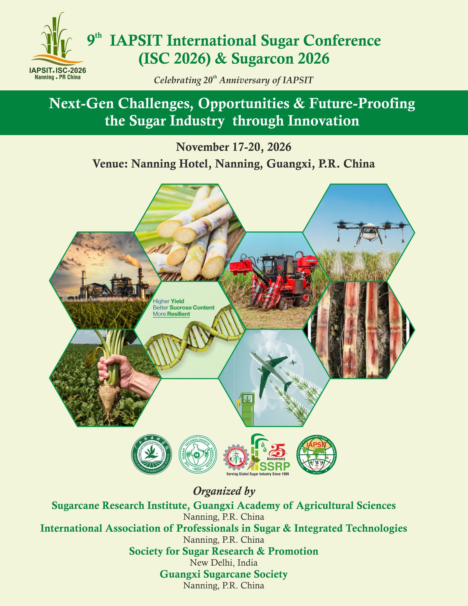 ISC 2026 and Sugarcon 2026 conference poster — click to visit the official conference website